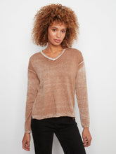 long slv drop shoulder vneck-610-c2907r-626b