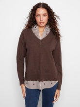 long slv  vneck fooler sweater-C2568rp/464A