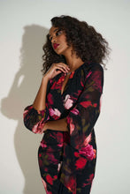 Fall floral print dress with keyhole neckline -253791-lds