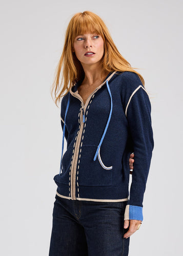 threaded hoodie-zp7536u-den