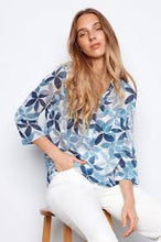 print roll sl cotton gauze blouse-C4188DR-saph