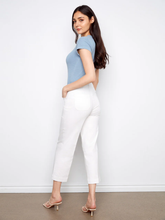 cropped wide leg stretch denim-C5660R-wht