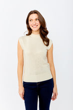 Cap sleeve sparkle knit  top-243464u