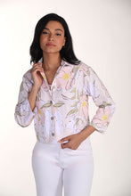 blush print woven jacket-266157