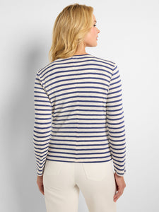 striped snap front cardigan-NZTS252001-SP5X