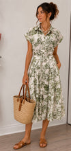 short slv print long dress-DE7872
