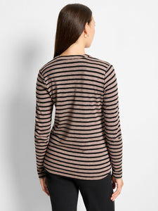 l/s striped henley top-NZTF252081