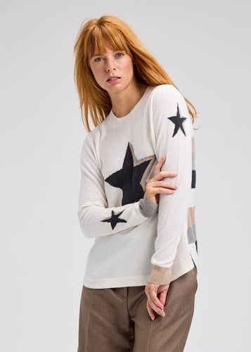 stars and stripes sweater-ZP7525U-wht