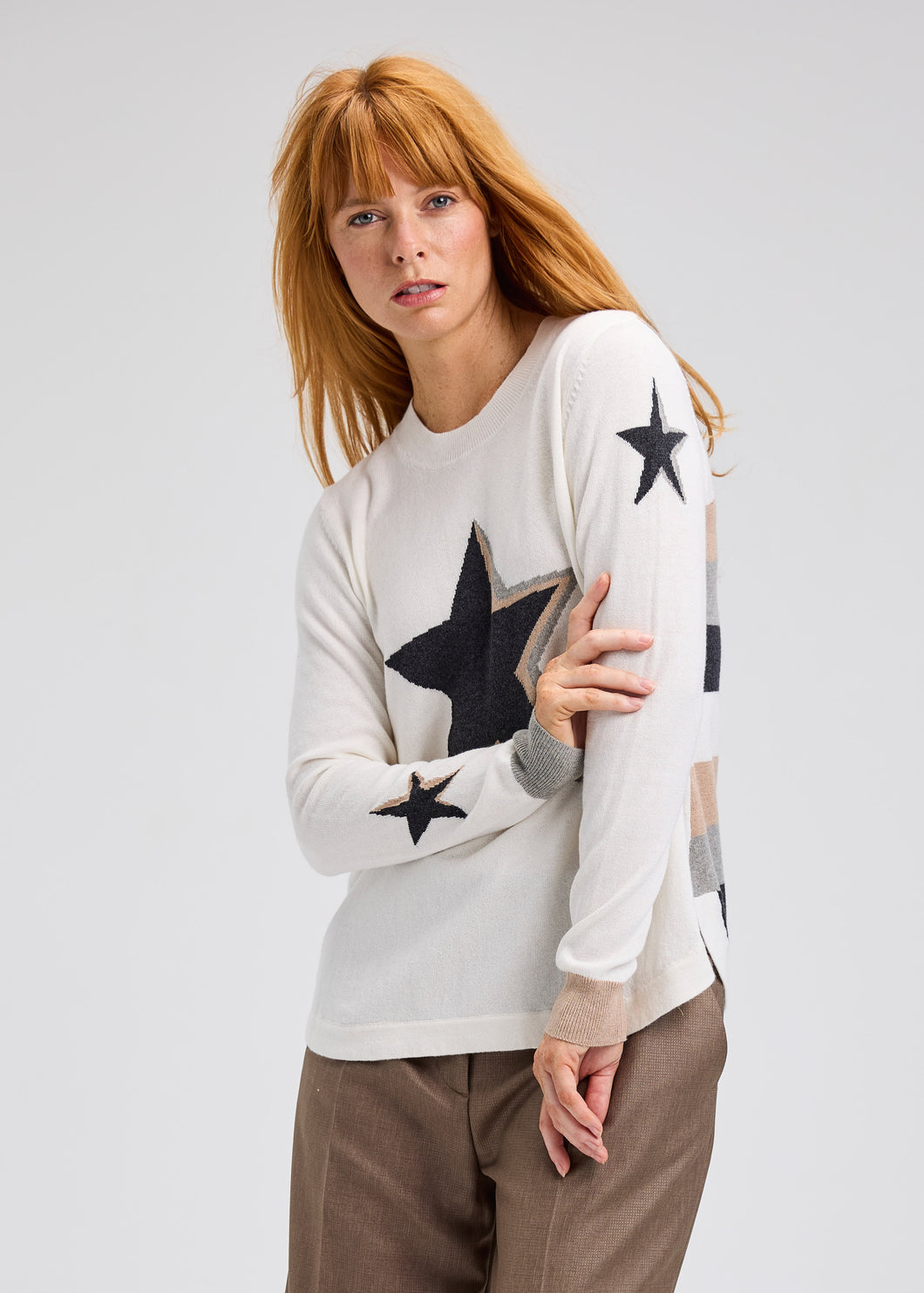 stars and stripes sweater-ZP7525U-wht