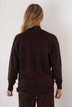 Mock neck cable sweater  - TT13100 -brown