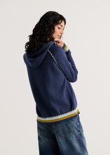 stripe trim zip up hoodie-ZP8507U-de