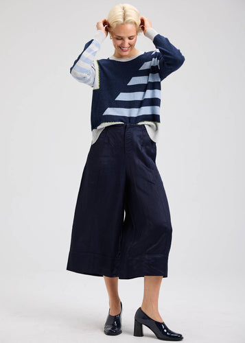 handwork stripe sweater-ZP7531U-den