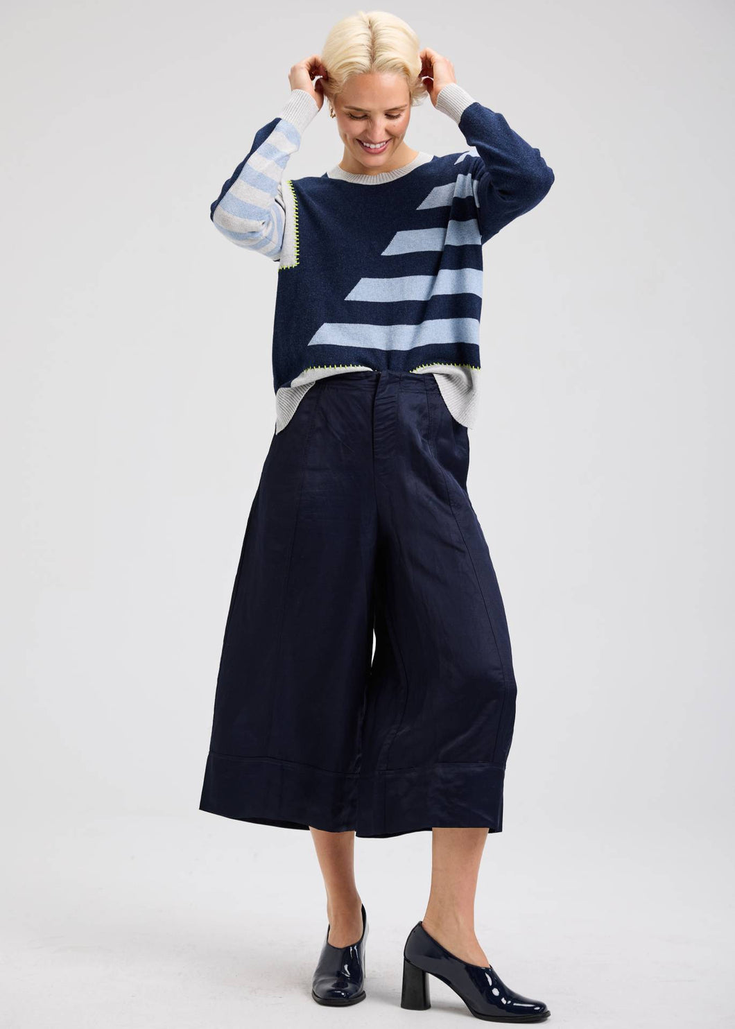 handwork stripe sweater-ZP7531U-den
