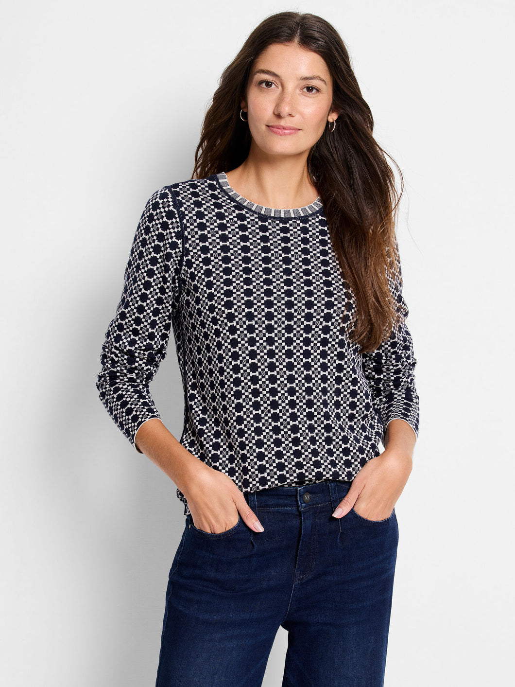 stripe rib sweater top-f241124