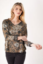 block floral reversible tneck-TT13025