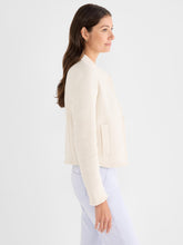 fringe knit bomber jacket-s261167