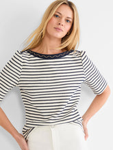 embroidered boat neck top-s261061