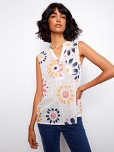 cotton gauze slveless blousee-C4606dd-274c