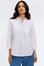 3/4 slv with blue edge shirt-205395