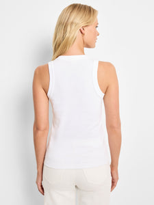 v-neck tank top-NZTM252088-wht