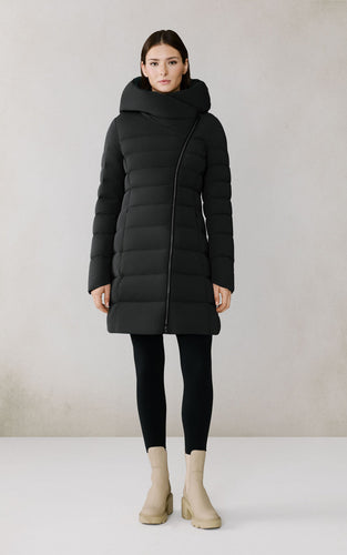 slim-fit coat-Judy-M-blk
