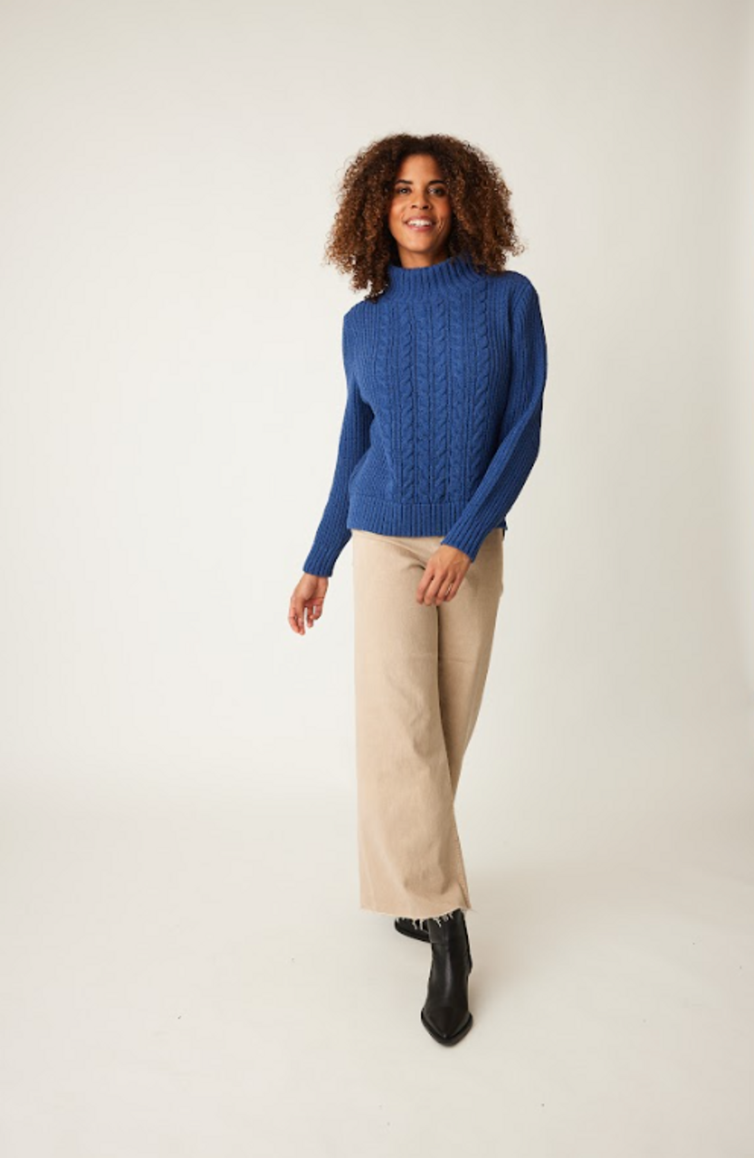 cable mock neck-85190