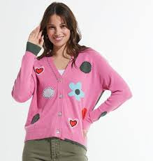 flowers & spots cardi-ZP7403U-can