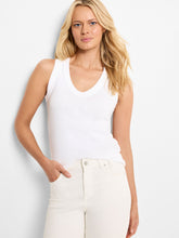 v-neck tank top-NZTM252088-wht