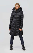 slim fit above knee hooded winter puffer coat-Sonny