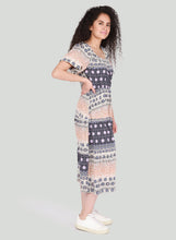 short sleeve print dress-2122506D
