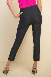 Black ankle pant with cutout detailing- 211113