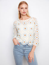 flower crochet sweater -C2941