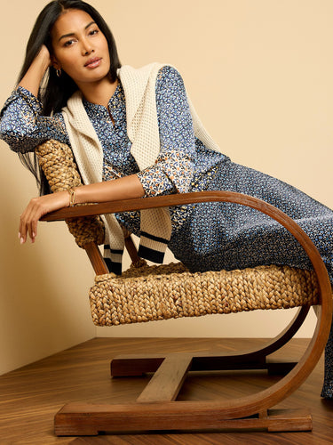 monogram silky top blouse-F251600