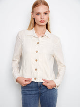 fray edge linen jacket -C6199UU