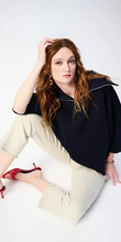 Zip top cape sweater - 243954-blk