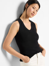 v-neck tank top-NZTM252088-blk