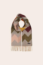 bord/olive zig zag scarf-625528