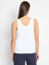 shimmer trimmed tank top-M251023-wht