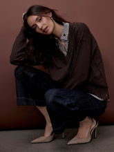 long slv  vneck fooler sweater-C2568rp/464A
