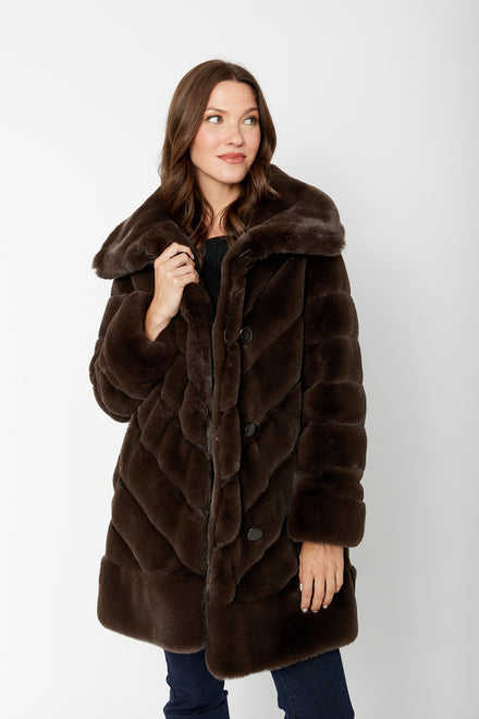 【美品】herlipto faux fur reversible coat herlipto faux fur reversible coat