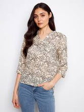 print roll sl blouse-C4188AR