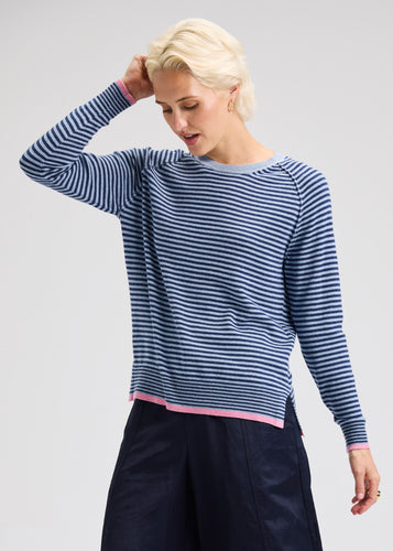 stripe crew-ZP7521U-jean