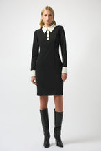 Black with  cream collar Chanel dress -253180