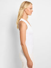v-neck tank top-NZTM252088-wht