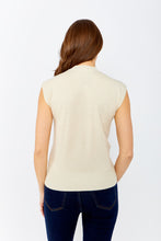 Cap sleeve sparkle knit  top-243464u