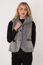 sherpa puff collar vest-TT13074