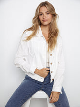 fray edge linen jacket -C6199UU