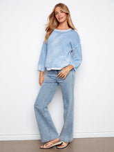 3/4 sl sweater w curved hem-C2964P