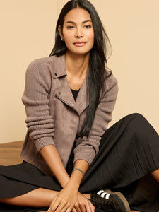 mixed media moto jacket-F251102
