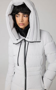 hooded down coat-JUNE